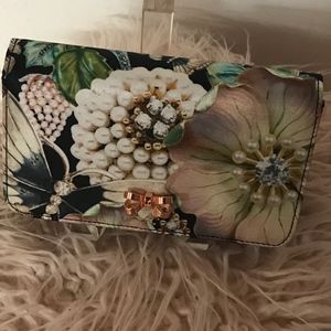 Ted Baker Gem Gardens Black Multi Polyester Clutch